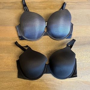 2 Calvin Klein Bras 38D